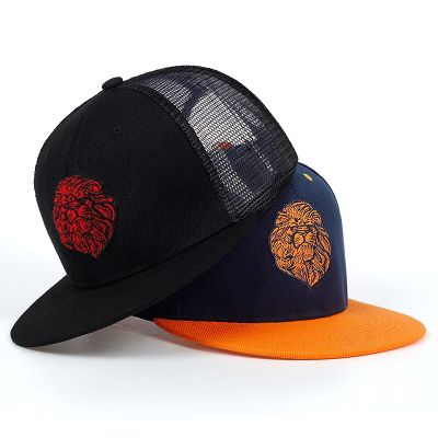 High Quality Lion Face Embroidery Snapback Cap Cool King Hip Hop Hat for Mens and Women Baseball Cap Hats