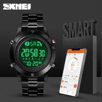 SKMEI Mens กีฬานาฬิกาข้อมืออัจฉริยะบลูทูธสมาร์ทกล้อง APP เตือนอิเล็กทรอนิกส์ TRACK เครื่องนับก้าวกันน้ำแคลอรี่แฟชั่นนาฬิกาข้อมือดิจิตอล