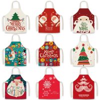 【CW】 Printed Cleaning Apron New Year Festive Aprons for Delantal Cocina