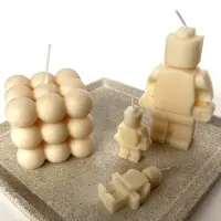 Robot Candle Silicone Mold 3D Bubble Aroma Candle Making Wax Mould Chocolate Ice Tray Soap Moulds Christmas Gifts Craft Supplies