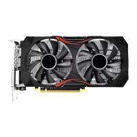 Graphics Card 1284M/8100MHz PCIE3.0 16X 3XDP 1XHD 1XDVI Graphics Card 8Pin Dual Fan for AMD Mining Game Graphics Card