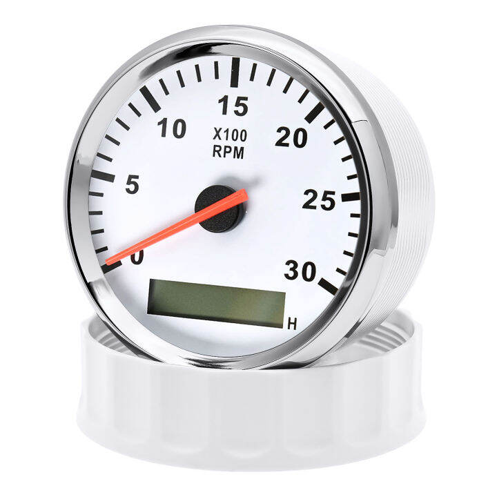 85มม-tachometer-3000rpm-พร้อม-hourmeter-รถบรรทุกเรือดีเซลเครื่องยนต์-tacho-meter-rpm-gauge-m18m16รถเรือ-tachometer-sensor