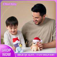 X แม่ตุ๊กตากำมะหยี่คริสต์มาสนิ่มสำหรับเด็กตุ๊กตา Boneka Mainan การ์ตูนของเล่นรูปสัตว์น่ารักตุ๊กตาหมาสีฟ้า