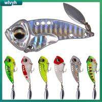 WLVYH Bass Sinking Spoon เลื่อมโลหะการสั่นสะเทือนตะขอสามชั้นโลหะเหยื่อตกปลา VIB ล่อ Wobblers Crankbaits