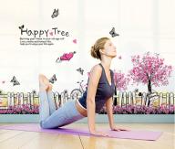 Decal trang trí chân tường Happy Tree. Nhựa PVC độ bền cao, không thấm nước. 100% thương hiệu mới, chất lượng cao thumbnail