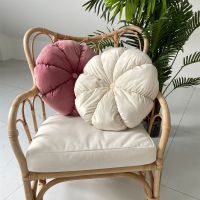 【CW】 45cm Pumpkin Round Cushion Back Sofa Fabric Pouf Throw Couch Floor