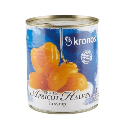 Premium import🔸( x 1) KRONOS APRICOT HALVES 820 g. ผลไม้กระป๋อง