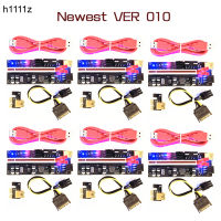 6PCS LED PCI-E PCIE Riser 010 GPU Riser PCI Express X16สำหรับการ์ด Riser PCIE X16 Extender อะแดปเตอร์สำหรับ Bitcoin Miner Mining