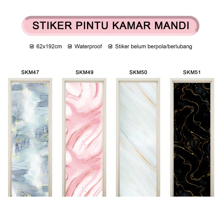 Sticker Kamar Mandi Wallpaper motif MARMER AESTHETIC Lazada Indonesia