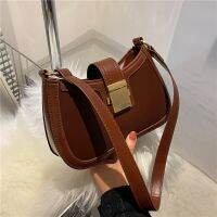 Vintage Trendy Ladies Underarm Shoulder Bag Solid Color Lacquer PU Leather Handbag Women Fashion Brand Simple Female Chain Purse