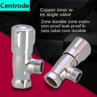 Triangle valve 4 points copper valve body ceramic valve core water heater valve switch cold and hot water through valve