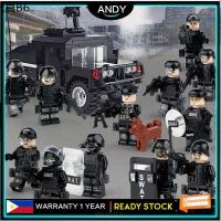 ✦12+1pcs Lego Police Series Military Buggy Minifigure Building Block Set♟