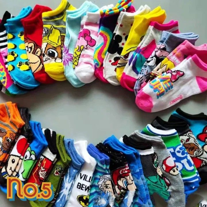 no-5-สินค้าโล๊ะสต๊อก-ค้างโกดัง-หลุด-qc-ถุงเท้าเด็กทรง-boat-sock-คละลายถูกที่สุด-เลือกลายไม่ได้-ขายส่ง