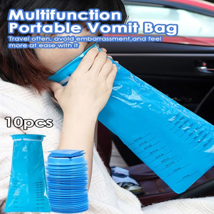 10 Pack Emesis Bag Disposable Vomit Bags Aircraft & Car Sickness Bag