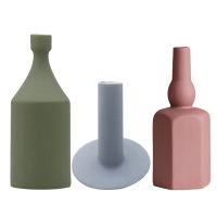 3 Pcs Nordic Geometric Irregular Vase Morandi Flower Home Living Room Window Model Room Decoration Ornaments