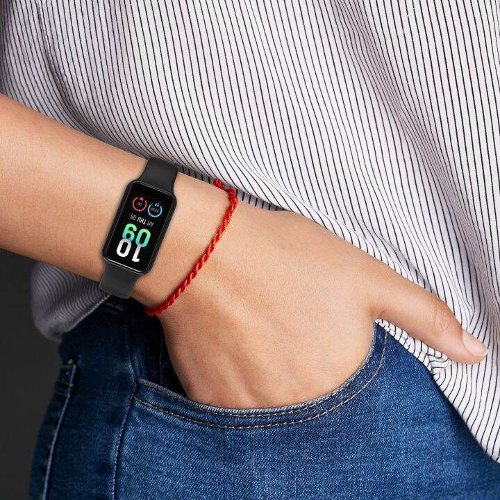 สำหรับสายนาฬิกาข้อมือซิลิโคน-amazfit-band-7-สีเขียวเข้ม