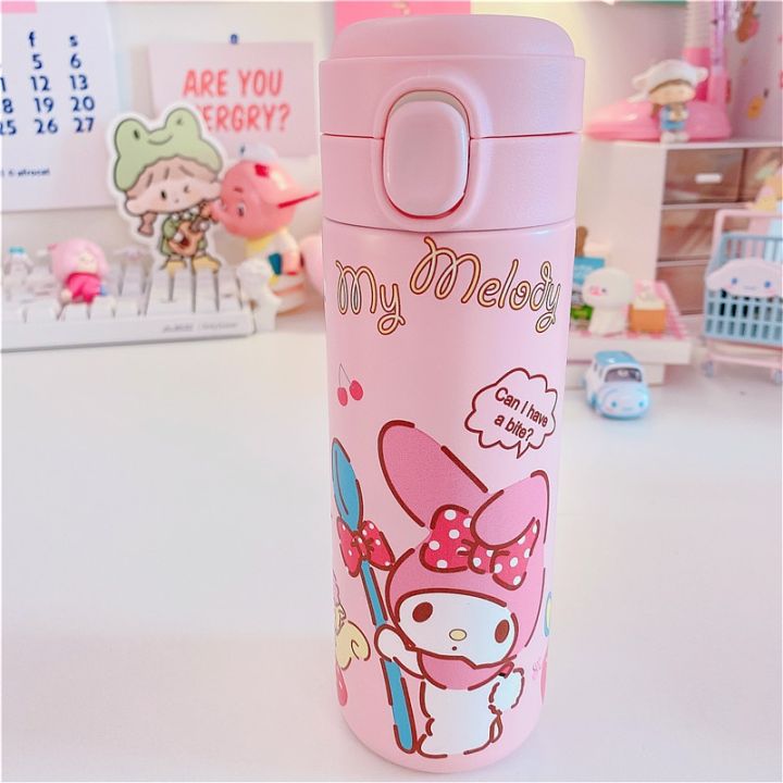 420Ml Sanrios Thermos Bottle Kuromi Melody Cinnamoroll Vacuum Flask ...