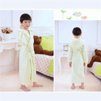 Stripes children bathrobe girls toweled bathrobe boy cotton bath robe children kids toddler cotton sleepwear terry bathrobe