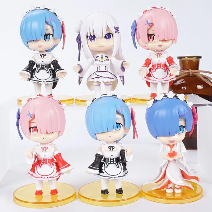 1อะนิเมะ Rezero Ram Rem Emilia Echidna Re เริ่มต้นชีวิตในโลกที่แตกต่างจาก Zero Q รุ่นตุ๊กตา 3013