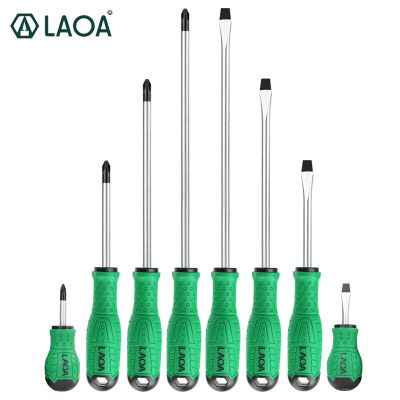 ☎♈ LAOA Screwdriver 1PC Magnetic Multifunctional Alloy Steel with Non-slip Handle Screwdrivers Slotted Phillips