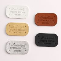 【LZ】㍿✶◎  20Pcs Handmade Etiquetas Para Roupas Feitas Com Carta Etiquetas De Couro Etiqueta Feita À Mão Para Chapéus Etiquetas De Tricô Acessórios De Costura