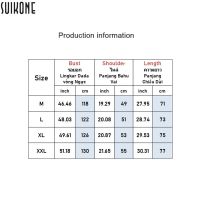 Suikone   เสื้อเชิ้ตผู้ชายแขนสั้นแฟชั่นสไตล์สตรีทอเมริกันวินเทจยีนส์เชิ้ตหลวมสบาย ๆ พับปกแขนสั้นด้านบนผู้ชายและผู้หญิงสามารถสวมใส่ได้TH