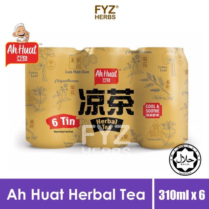 [NEW] Ah Huat Herbal Tea (310ml x 6 cans) | 亚发凉茶 | Ah Huat Teh Herba ...