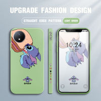 GGK For Vivo เคส Y02T Y02 Y02A ลายการ์ตูนเคสโทรศัพท์ดีไซน์ด้านข้างแบบขอบสี่เหลี่ยมปลอกซิลิโคนของเหลวคลุมทั้งหมดเคสกล้อง