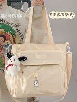 【hot seller】 ins college girl bag students commuting to class large-capacity shoulder simple all-match Messenger