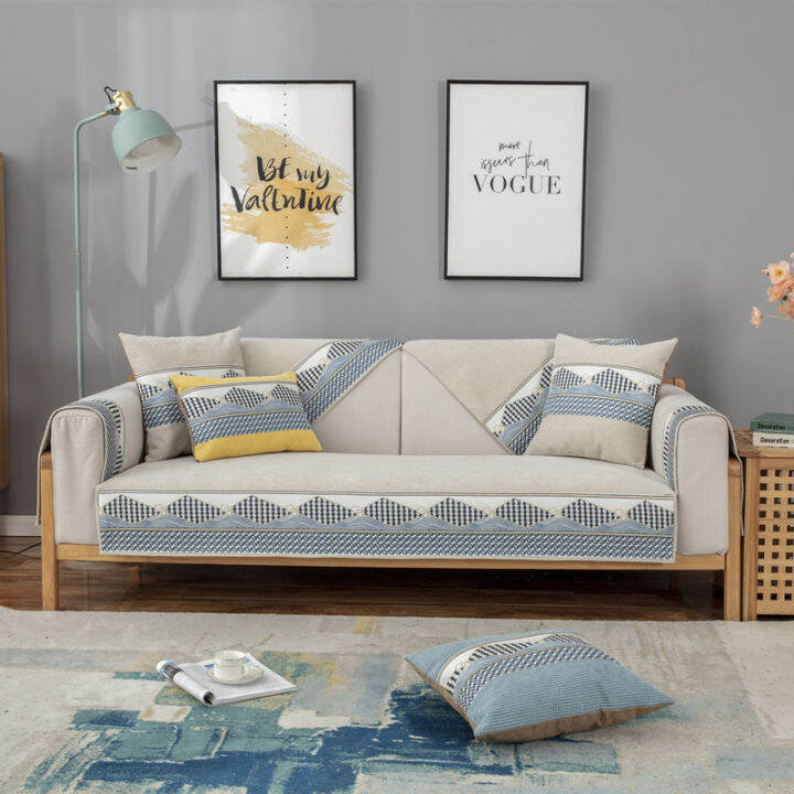 5 Colors Sofa Cover Cushion Four Seasons Nonslip Backrest Armrest Towel Modern Couch Cover