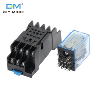 diymore MY4NJ 14PIN 4DPDT อิเล็กทรอนิกส์ Micro Mini รีเลย์แม่เหล็กไฟฟ้ารีเลย์5A ขดลวด PYF14A ฐานซ็อกเก็ต DC12V DC24V AC110V 220V