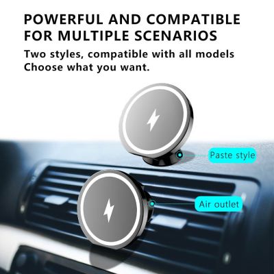 ตัวยึดที่วางโทรศัพท์ในรถแท่นชาร์จแม่เหล็ก Type-C/usb สำหรับโทรศัพท์มือถือ Magsafing ที่วางชาร์จแบบไร้สายวางที่ตั้งระบายอากาศ