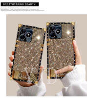 YJD เคสสำหรับ Realme C53 Flash เชือกมือสามเส้นแบบตรงขอบกันกระแทกเคสโทรศัพท์