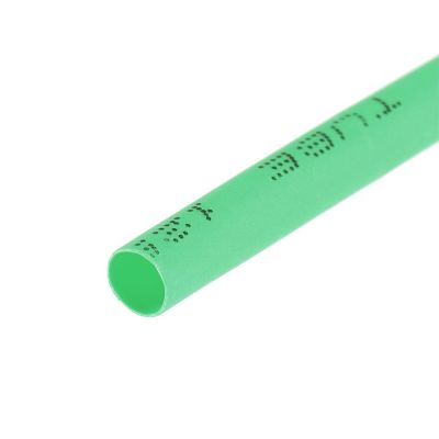 Keszoox Heat Shrink Tubing  1/8"(3mm) Dia 5.74mm Flat Width 2:1 Ratio Shrinkable Tube Cable Sleeve 7m - Green