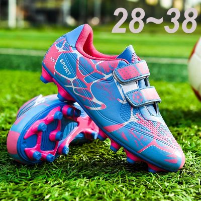 FG/HG New Soccer Shoes For Kids Boys Girls Childrens Cleats Spike Sport Football Boots School Sneakers Running Training Ankle