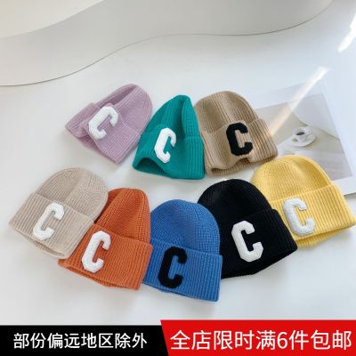 [COD] Childrens hat C letter 2022 autumn new fashion ins girl baby woolen and winter boys knitted