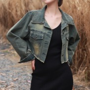 FairyTaill Women s Retro Short Denim Jacket Korean Version Jacket Top Plus