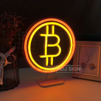 Bitcoin Neon Light USB Charging Suitable For Bar Home Bedroom Nightclub Atmosphere LED Creative Table Light Desk Lamp