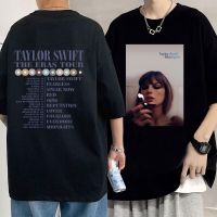 Taylor The Eras Tour 2023 World Tour T-shirt Taylor Midnights Album Print T Shirts Men Casual 100% Pure Cotton Tshirt Tops