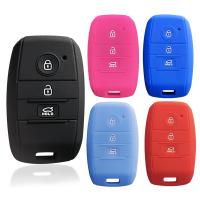 ▦♗卐 Silicone Car Key Case Key Cover Cap Fob For Kia Rio X Line K5 Optima Sorento K3 For Kia Cerato 3 Cover K4 KX Rio GTLine Keyless