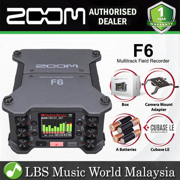 Zoom F6 6 Channel Multitrack Field Recorder Mixer and USB Audio ...