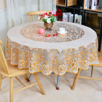 Thickened Round Tablecloth Wedding Table Cloth PVC European-style Waterproof Anti-scald Oil-proof Household Table Cover Round