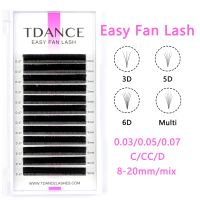 【cw】 TDANCE fanning Fast Extensions Individual Lashes Flowering Volume 【hot】