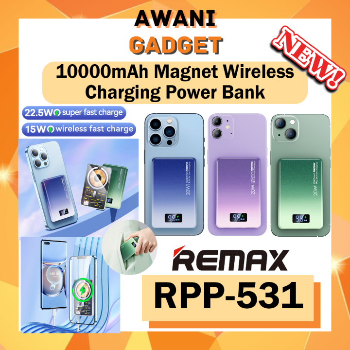 Remax Wireless Magnetic Transparent Portable Charger Powerbank 10000mAh ...