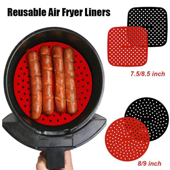 Airware Reusable Air Fryer Liners 7.5/8.5/8/9 Inch Square Round Non