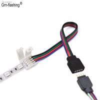 ♝☃ 10mm RGB 4Pin female to 4 Pin LED Strip Connector for LED 3528 5050 Light Strip 4pin Needle Connector Adapter Wire Cable