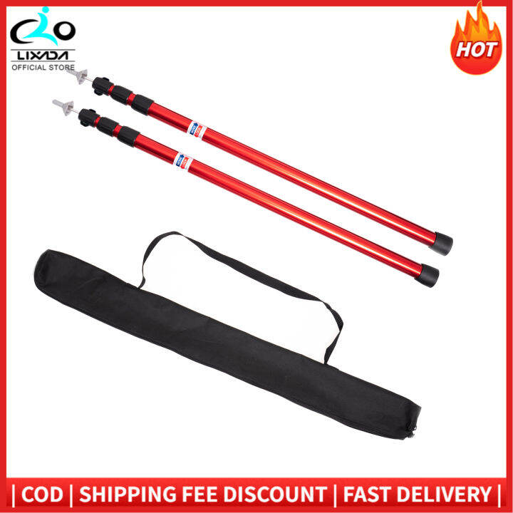 2pcs Thicken Aluminum Alloy Tent Pole Adjustable Tent Support Rods
