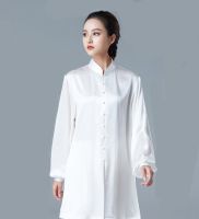 Worm Silk Martial Art Uniform Tai Chi Clothes Kung Fu Set Wushu Clothing For Woman Wudang Coat Man Training Clothes White