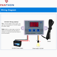 PANTHON XH-W3002สวิตช์เทอร์มอสแตตควบคุมอุณหภูมิดิจิตอลไมโครคอมพิวเตอร์ตัวควบคุมอุณหภูมิจอแสดงผลดิจิตอล0.1 ℃ ความแม่นยำในการควบคุมอุณหภูมิ12V 24V 110V 220V