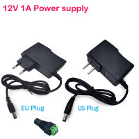 1PCS 12V1A ใหม่ AC 100 V-240 V Converter อะแดปเตอร์ DC 12V 1A 1000mA แหล่งจ่ายไฟ EU ปลั๊ก DC 5.5 มม.x 2.1 มม.-hvfmm7520